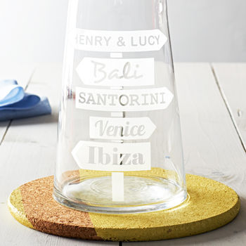 Personalised Travel Signpost Carafe, 2 of 2