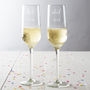Personalised 'We Did' Anniversary Champagne Glass Set, thumbnail 1 of 2