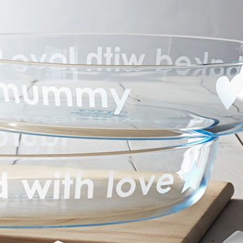 Personalised 'Baked With Love' Pyrex Dish, 2 of 3
