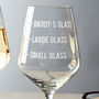 Personalised Dad's Measure Wine Glass, thumbnail 4 of 6