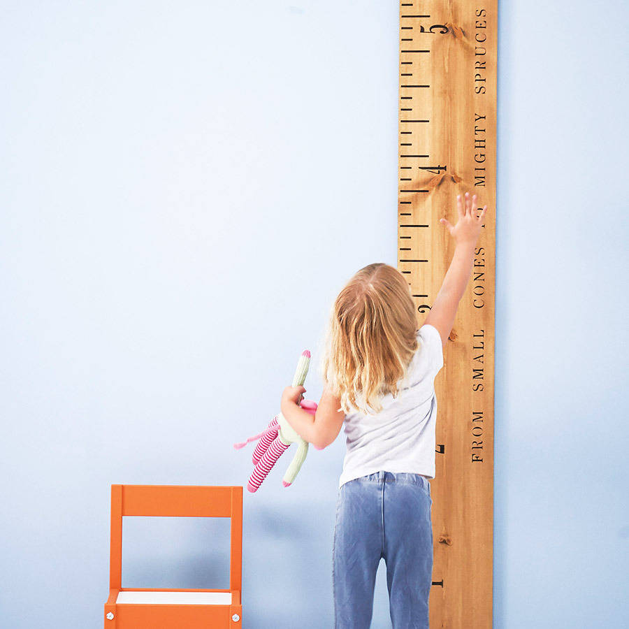 height chart rule ruler wooden personalised lovestruck interiors oak notonthehighstreet