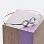 Infinity Sterling Silver Dainty Bangle, thumbnail 1 of 4