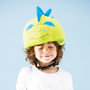 Child's Hi Vis Dinosaur Helmet Cover, thumbnail 2 of 11