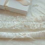 Satin Pearl And Lace Bridal Wedding Garter Set, thumbnail 2 of 4