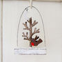 Robin And Snowy Tree Christmas Decoration, thumbnail 2 of 2