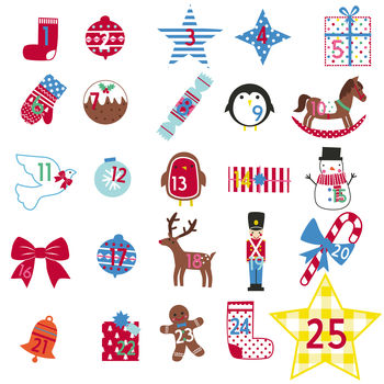 Personalised Advent Calendar Tree Wall Stickers, 5 of 5