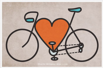 Personalised Bike Lover Cycling Print, 2 of 6