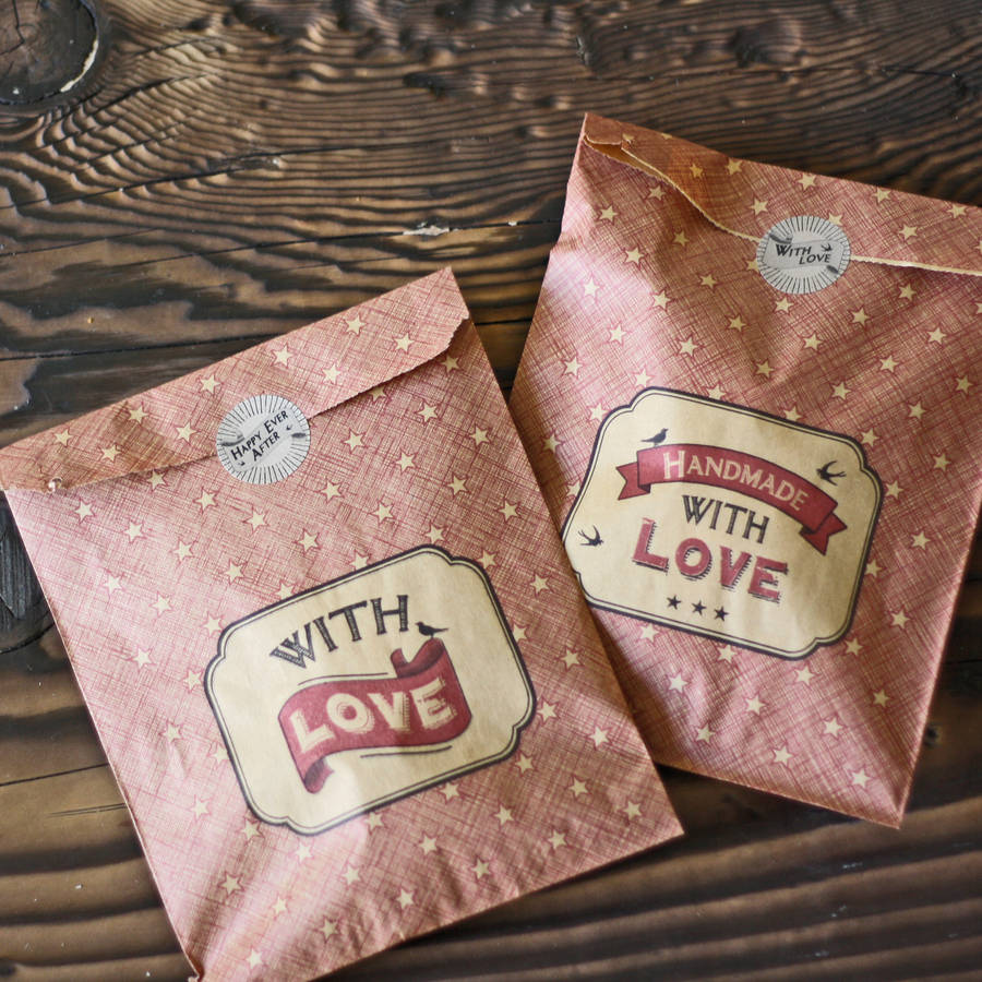 With Love Red Paper Gift Bags X 40 By The Wedding of my Dreams