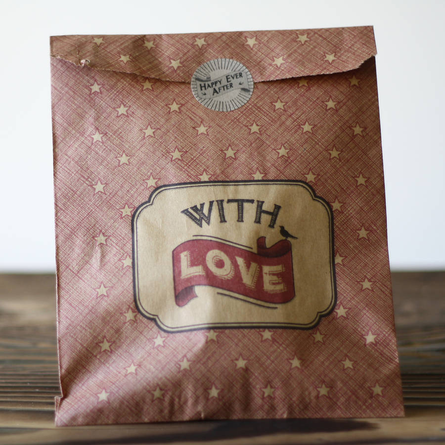 With Love Red Paper Gift Bags X 40 By The Wedding of my Dreams