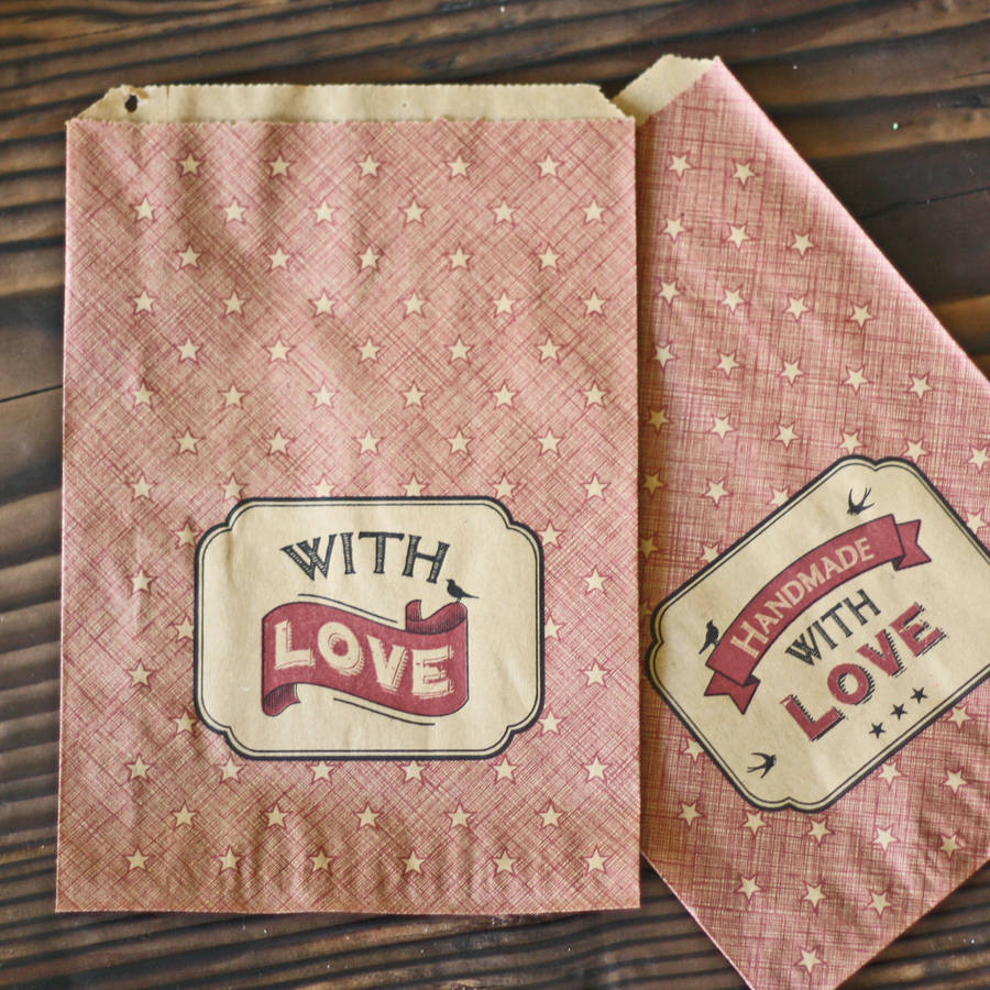 With Love Red Paper Gift Bags X 40 By The Wedding of my Dreams