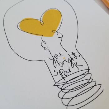 'You Bright Spark' Greetings Card, 3 of 3