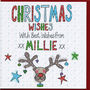 Multi Buy Personalised Rudolph Christmas Card, thumbnail 1 of 4