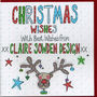 Multi Buy Personalised Rudolph Christmas Card, thumbnail 2 of 4