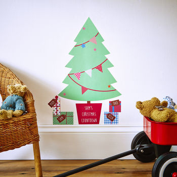 Personalised Advent Calendar Tree Wall Stickers, 3 of 5