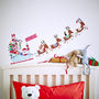 Personalised Advent Calendar Sleigh Wall Stickers, thumbnail 1 of 6