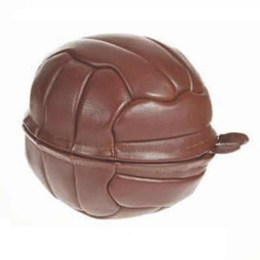 Leather Football Mens Wash Bag By British and Bespoke