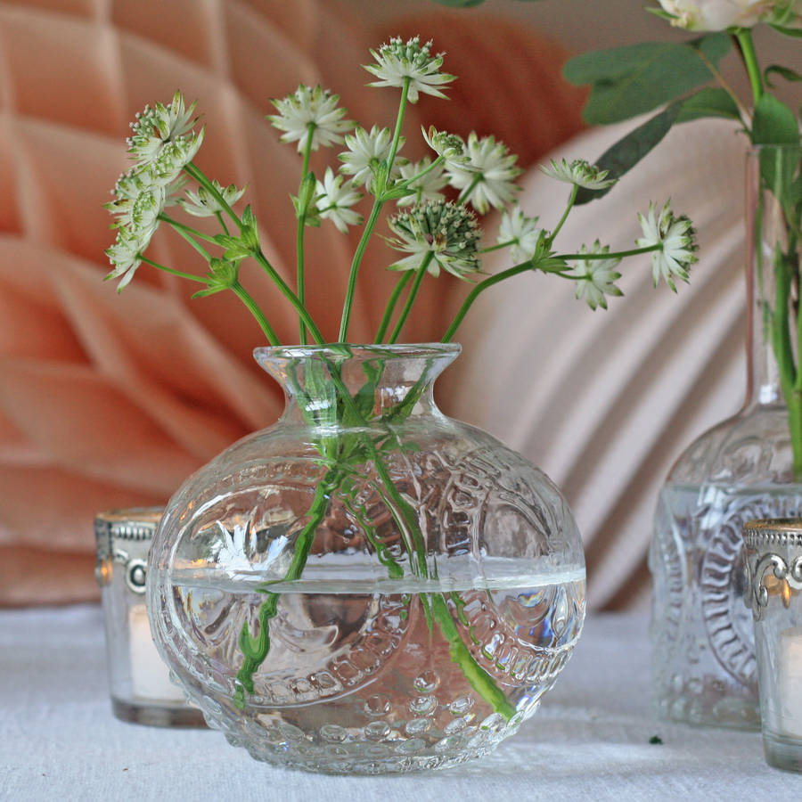 dainty pressed glass vase by the wedding of my dreams ...