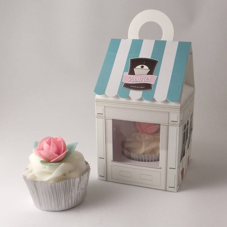 cupcake boxes: pastries shop design pack of four by bunting & barrow