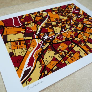 Manchester Map Art Print, 2 of 6