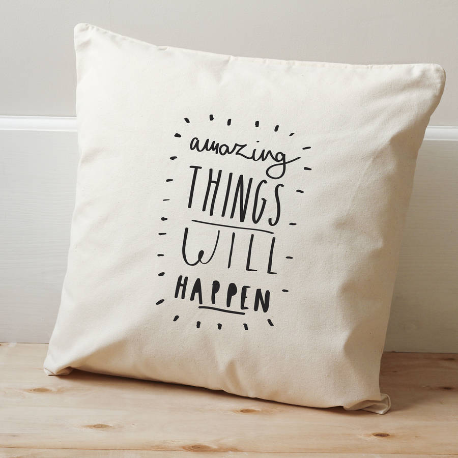 'amazing things' cushion cover by old english company ...