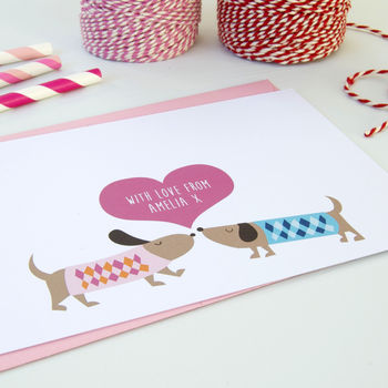 12 Personalised Puppy Love Note Cards, 2 of 3