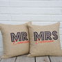 Personalised Mr And Mrs Cushions, thumbnail 1 of 3