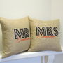 Personalised Mr And Mrs Cushions, thumbnail 2 of 3
