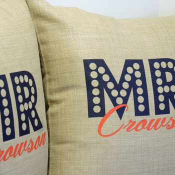 Personalised Mr And Mrs Cushions, 3 of 3