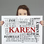 Personalised Word Cloud Typographic Art, thumbnail 3 of 11