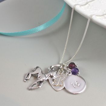 Initial And Horse Charm Necklace, 8 of 12