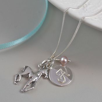 Initial And Horse Charm Necklace, 10 of 12