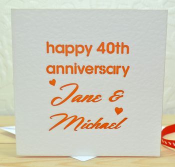 Personalised Laser Cut Anniversary Card, 5 of 5