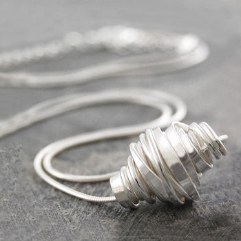 Coiled Sterling Silver Wire Necklace, 6 of 11