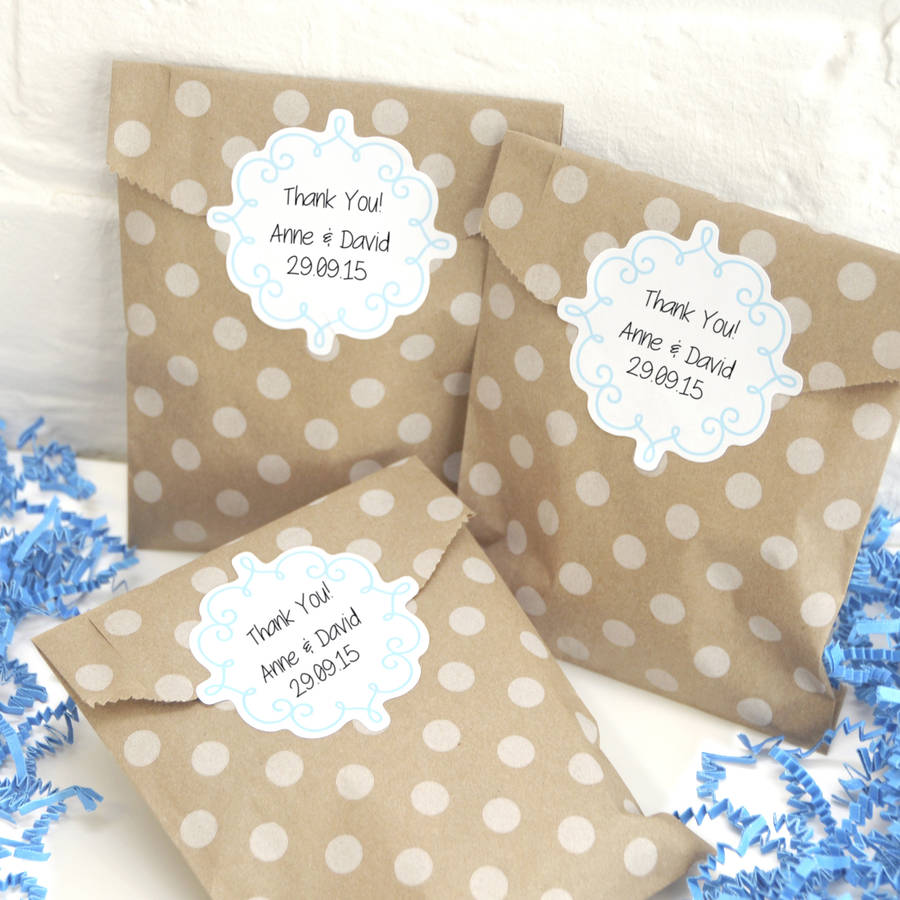 Ornate Wedding Favour Stickers By Peach Blossom 