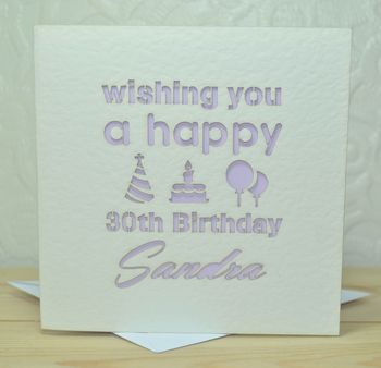 Personalised Laser Cut Happy Birthday Card, 4 of 4