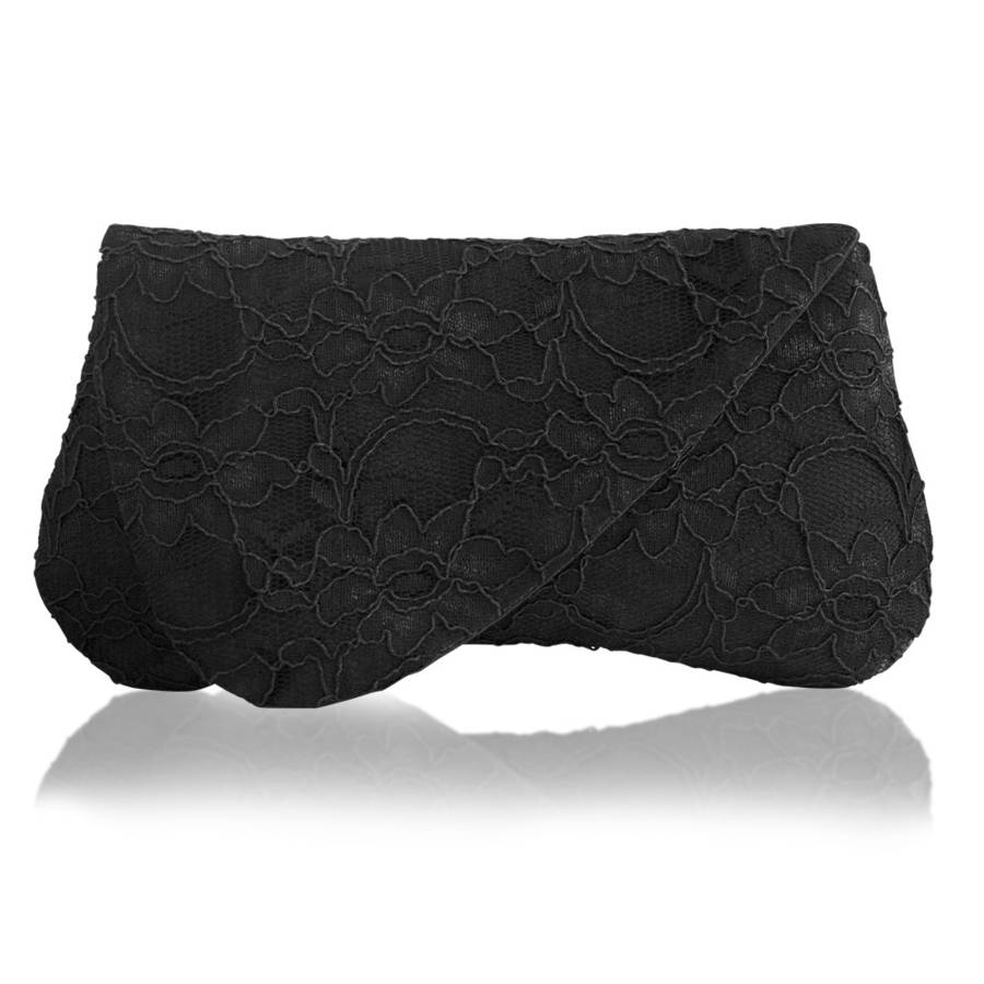 black lace clutch