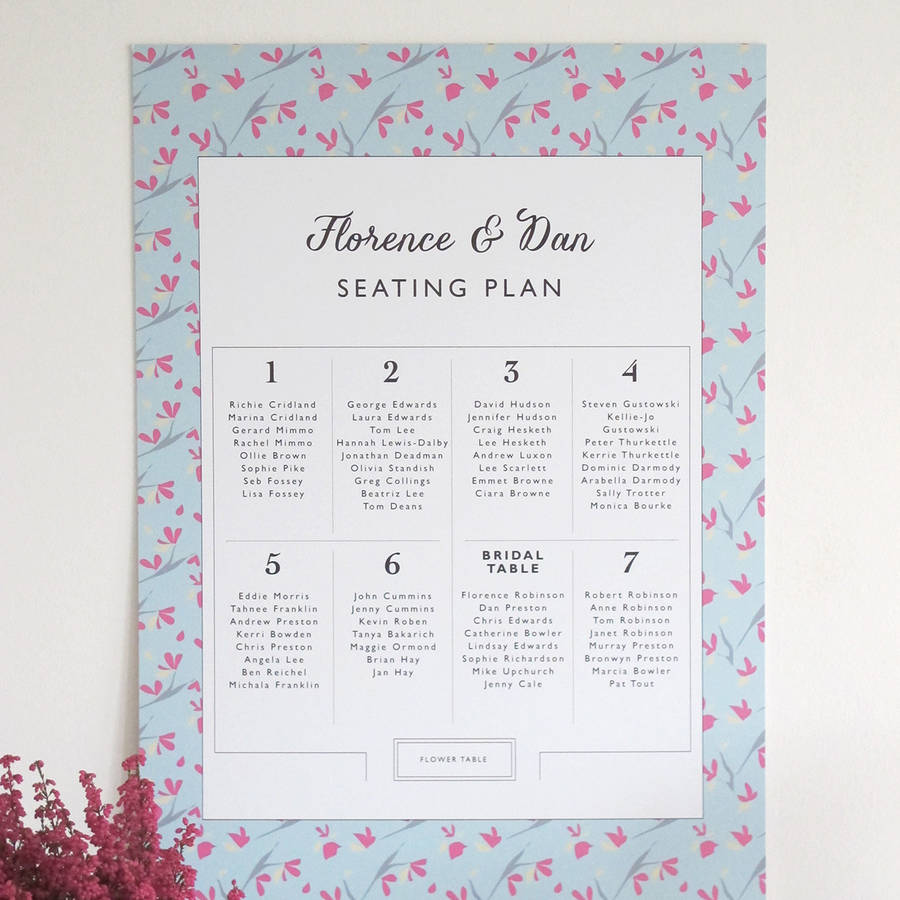 Bespoke Table Plan Board By Studio Sophie