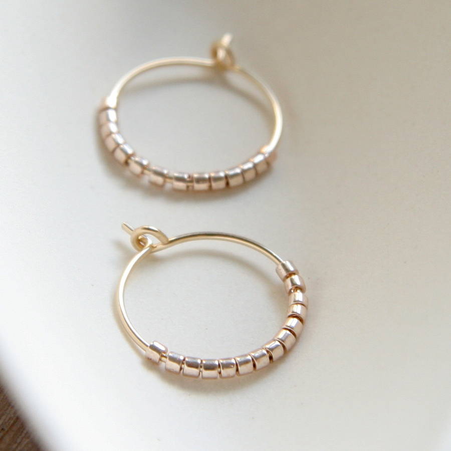 Pee Beads Hoop Earrings By Myhartbeading Notonthehighstreet Pee Beads Hoop Earrings