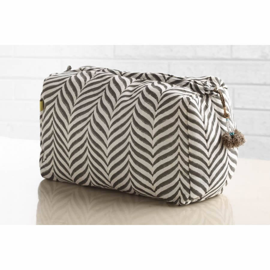 Indore Soft Herringbone Wash Bag By Reason Home