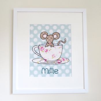 Mouse Personalised Children's Print, 2 of 5