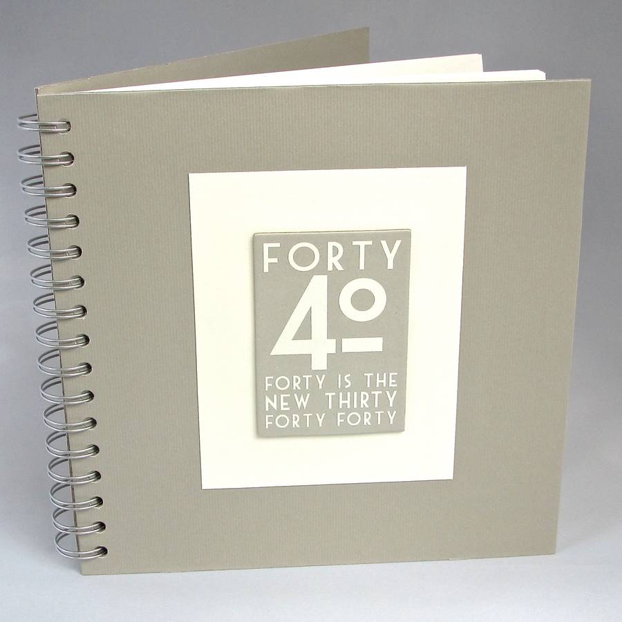 40th birthday memories album / keepsake book by chapel cards