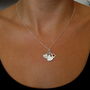 Sterling Silver Birthstone Cluster Necklace, thumbnail 1 of 8