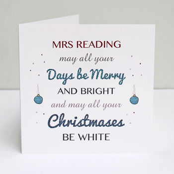 Personalised 'May Your Days Be Merry' Christmas Card, 4 of 4