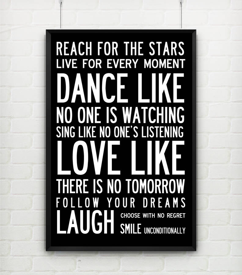 Inspiring Wonderful Words Poster Or Canvas, 1 of 11