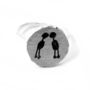 Kissing Couple Sterling Silver Ring, thumbnail 4 of 5