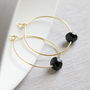 Hoops Elaborated With Swarovski Crystals In Jet Black, thumbnail 1 of 7