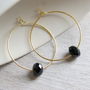 Hoops Elaborated With Swarovski Crystals In Jet Black, thumbnail 6 of 7
