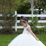 Pure Silk And Tulle Flower Girl Dress With Sleeves, thumbnail 2 of 7