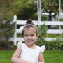 Pure Silk And Tulle Flower Girl Dress With Sleeves, thumbnail 4 of 7