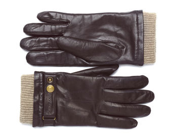 Men's And Ladies Leather Touch Screen Gloves, 5 of 12